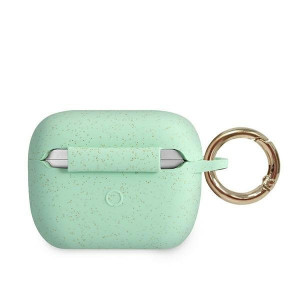 Оригинален калъф за слушалки GUESS Silicone Glitter GUACAPSILGLGN - AirPods Pro зелен - Img 2