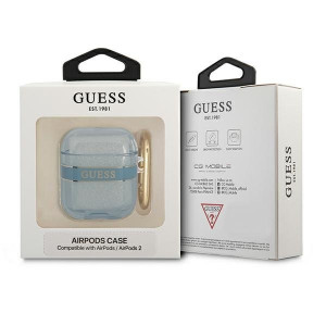 Оригинален калъф за слушалки GUESS Strap GUA2HHTSB - AirPods 1 / 2 син - Img 3