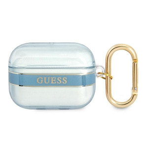Оригинален калъф за слушалки GUESS Strap GUAPHHTSB - AirPods Pro син - Img 1