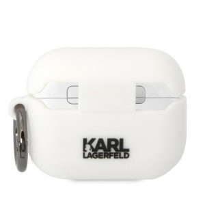 Оригинален калъф за слушалки Karl LAGERFELD Silicone Karl&Choupette KLACAPSILKCW - AirPods Pro бял - Img 2