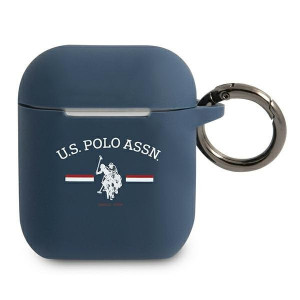 Оригинален калъф за слушалки US Polo USACA2SFGV - AirPods сив / тъмносин - Img 1