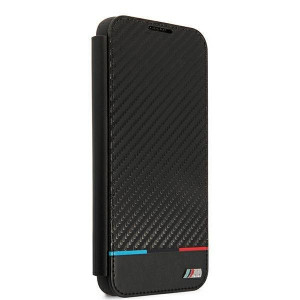 Оригинален калъф тип книга BMW M Collection Triangles BMBKS22MPUCARTCBK - Samsung Galaxy S22+ черен - Img 3