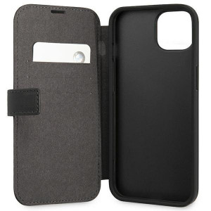 Оригинален калъф тип книга BMW Signature BMFLBKP13SSLLBK - iPhone 13 mini черен - Img 5