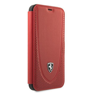 Оригинален калъф тип книга FERRARI Off Track Perforated FEOGOFLBKP12LRE - iPhone 12 Pro Max червен - Img 3