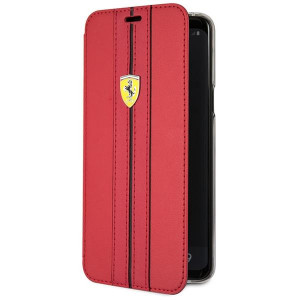 Оригинален калъф тип книга FERRARI Urban FESURFLBKTS9REB - Samsung Galaxy S9 червен - Img 2