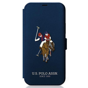 Оригинален калъф тип книга US POLO Polo Embroidery USFLBKP12LPUGFLNV - iPhone 12 Pro Max тъмносив - Img 2