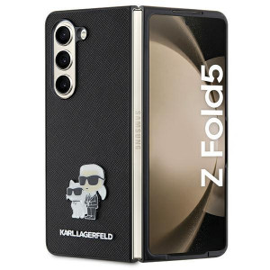 Оригинален калъф KARL LAGERFELD Saffiano Karl&Choupette Pin - Samsung Galaxy Z Fold5 черен - Img 1