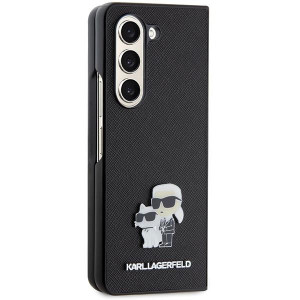 Оригинален калъф KARL LAGERFELD Saffiano Karl&Choupette Pin - Samsung Galaxy Z Fold5 черен - Img 5