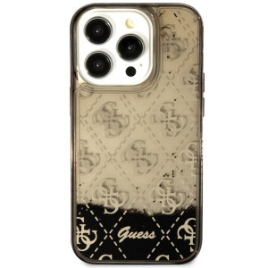 Оригинален полупрозрачен гръб GUESS 4G Liquid Glitter GUHCP14LLC4PSGK - iPhone 14 Pro черен - Img 3