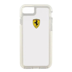 Оригинален прозрачен твърд гръб с цветна рамка FERRARI Shockproof FEGLHCP7TR - iPhone 7 / 8 / SE (2nd gen) / SE (3rd gen) черен