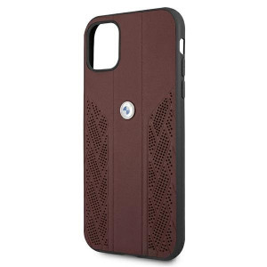 Оригинален твърд гръб от еко кожа BMW Leather Curve Perforate BMHCN61RSPPR - iPhone 11 червен - Img 6