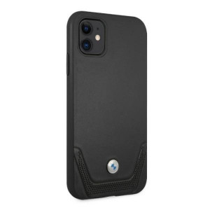 Оригинален твърд гръб от еко кожа BMW Leather Perforate BMHCN61RSWPK - iPhone 11 черен - Img 4