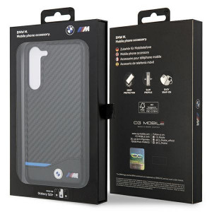 Оригинален твърд гръб с карбонов дизайн BMW BMHCS23M22NBCK - Samsung Galaxy S23+ черен - Img 8