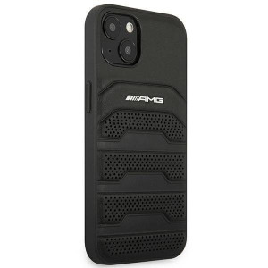 Оригинален твърд гръб AMG Leather Debossed Lines AMHCP14MGSEBK - iPhone 14 Plus черен - Img 4