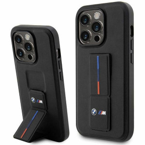 Оригинален твърд гръб BMW Grip Hot Stamp BMHCP14X22GSLK - iPhone 14 Pro Max черен