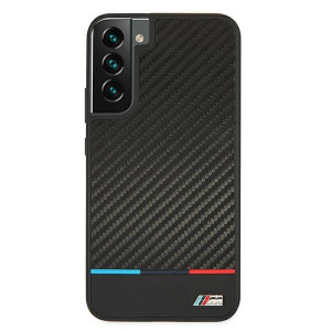 Оригинален твърд гръб BMW M Collection Triangles BMHCS22MPUCARTCBK - Samsung Galaxy S22+ черен - Img 3