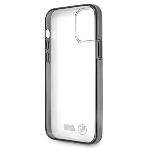Оригинален твърд гръб BMW Sandblast BMHCP12SMBTOK - iPhone 12 mini прозрачен с черна рамка - Img 7