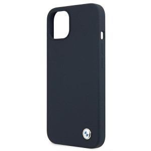 Оригинален твърд гръб BMW Silicone Signature BMHCP13SSILNA - iPhone 13 mini тъмносин - Img 5