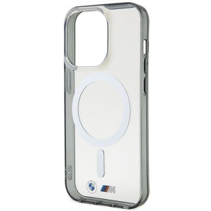 Оригинален твърд гръб BMW Silver Ring MagSafe BMHMP14XHCRS - iPhone 14 Pro Max прозрачен - Img 6