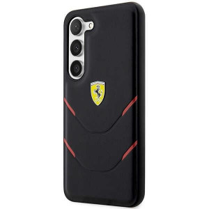 Оригинален твърд гръб FERRARI Hot Stamp Lines FEHCS23MPBAK - Samsung Galaxy S23+ черен - Img 2