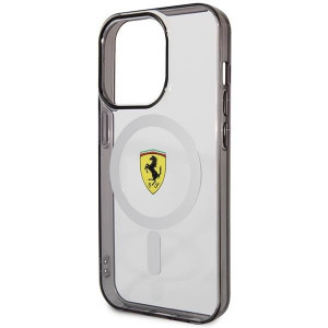 Оригинален твърд гръб FERRARI Outline MagSafe FEHMP14LURKT - iPhone 14 Pro прозрачен - Img 6