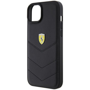 Оригинален твърд гръб FERRARI Quilted Metal Logo FEHCP15MRDUK - iPhone 15 Plus черен - Img 6