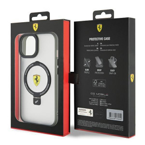 Оригинален твърд гръб FERRARI Ring Stand 2023 MagSafe - iPhone 15 Plus / 14 Plus прозрачен - Img 8