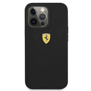 Оригинален твърд гръб FERRARI Silicone FESSIHCP13LBK - iPhone 13 Pro черен - Img 3