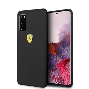 Оригинален твърд гръб FERRARI Silicone FESSIHCS62BK - Samsung Galaxy S20 / S20 5G черен - Img 1