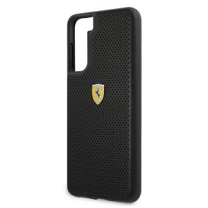 Оригинален твърд гръб FERRARI Track Perforated FESPEHCS21MBK - Samsung Galaxy S21+ 5G черен - Img 6