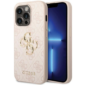 Оригинален твърд гръб GUESS 4G Big Metal Logo GUHCP15X4GMGPI - iPhone 15 Pro Max розов - Img 1