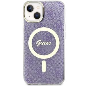 Оригинален твърд гръб GUESS 4G GUHMP14MH4STU - iPhone 14 Plus лилав - Img 3