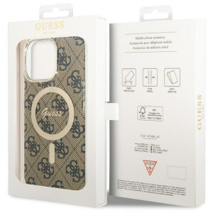 Оригинален твърд гръб GUESS 4G MagSafe GUHMP14XH4STW - iPhone 14 Pro Max кафяв - Img 7