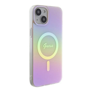 Оригинален твърд гръб GUESS IML Iridescent MagSafe GUHMP15SHITSP - iPhone 15 розов - Img 4