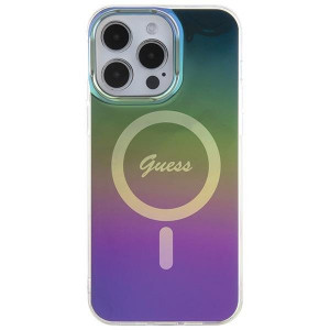 Оригинален твърд гръб GUESS IML Iridescent MagSafe - iPhone 15 Pro черен - Img 3