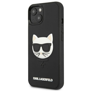 Оригинален твърд гръб KARL LAGERFELD 3D Rubber Choupette KLHCP13SCH3DBK - iPhone 13 mini черен - Img 2