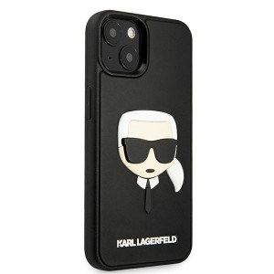 Оригинален твърд гръб KARL LAGERFELD 3D Rubber Karl's Head KLHCP13SKH3DBK - iPhone 13 mini черен - Img 4