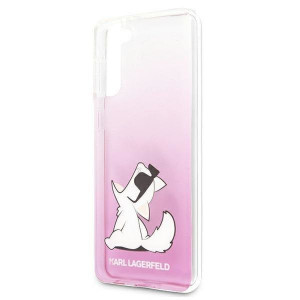 Оригинален твърд гръб KARL LAGERFELD Choupette Fun KLHCS21MCFNRCPI - Samsung Galaxy S21+ 5G розов - Img 6