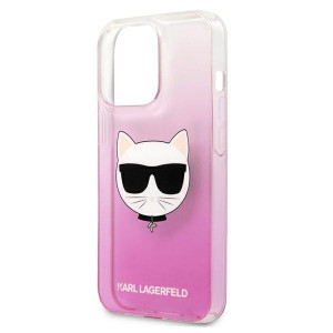 Оригинален твърд гръб KARL LAGERFELD Choupette Head KLHCP13XCTRP - iPhone 13 Pro Max розов - Img 6