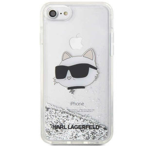 Оригинален твърд гръб KARL LAGERFELD Glitter Choupette Head KLHCI8LNHCCS - iPhone 7 / 8 / SE (2nd gen) / SE (3rd gen) сребрист - Img 3