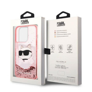 Оригинален твърд гръб KARL LAGERFELD Glitter Choupette Head KLHCP14LLNCHCP - iPhone 14 Pro розов - Img 8