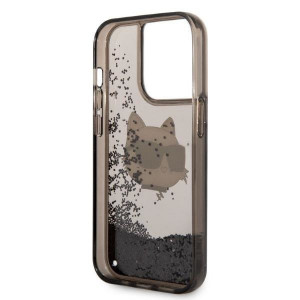Оригинален твърд гръб KARL LAGERFELD Glitter Choupette Head KLHCP14XLNCHCK - iPhone 14 Pro Max черен - Img 7