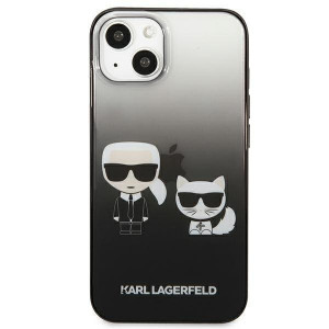 Оригинален твърд гръб KARL LAGERFELD Gradient Ikonik Karl & Choupette KLHCP13STGKCK - iPhone 13 mini черен - Img 3