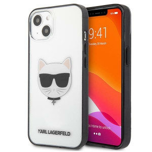 Оригинален твърд гръб KARL LAGERFELD Ikonik Choupette KLHCP13SHCHCK - iPhone 13 mini прозрачен - Img 1