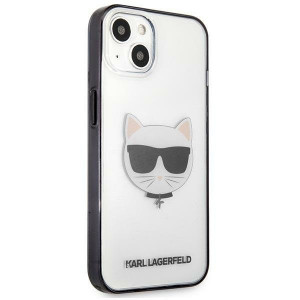 Оригинален твърд гръб KARL LAGERFELD Ikonik Choupette KLHCP13SHCHCK - iPhone 13 mini прозрачен - Img 4