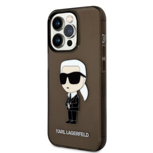 Оригинален твърд гръб KARL LAGERFELD Ikonik KARL LAGERFELDD KLHCP14LHNIKTCK - iPhone 14 Pro черен - Img 2
