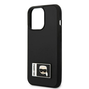 Оригинален твърд гръб KARL LAGERFELD Ikonik Patch KLHCP13L3DKPK - iPhone 13 Pro черен - Img 6