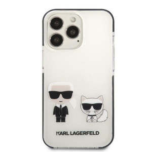 Оригинален твърд гръб KARL LAGERFELD Karl & Choupette KLHCP13LTPEKCW - iPhone 13 Pro бял - Img 3