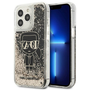 Оригинален твърд гръб KARL LAGERFELD Liquid Glitter Gatsby KLHCP13XLGGKBK - iPhone 13 Pro Max черен - Img 1