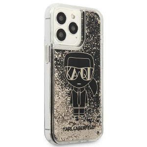 Оригинален твърд гръб KARL LAGERFELD Liquid Glitter Gatsby KLHCP13XLGGKBK - iPhone 13 Pro Max черен - Img 4